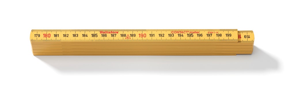 201804 Hultafors Gliedermaßstab Meterstab G559, 15 mm breit, gelb, Kontakt-Meter, 2 m, 10 Glieder (Preis pro Stück)